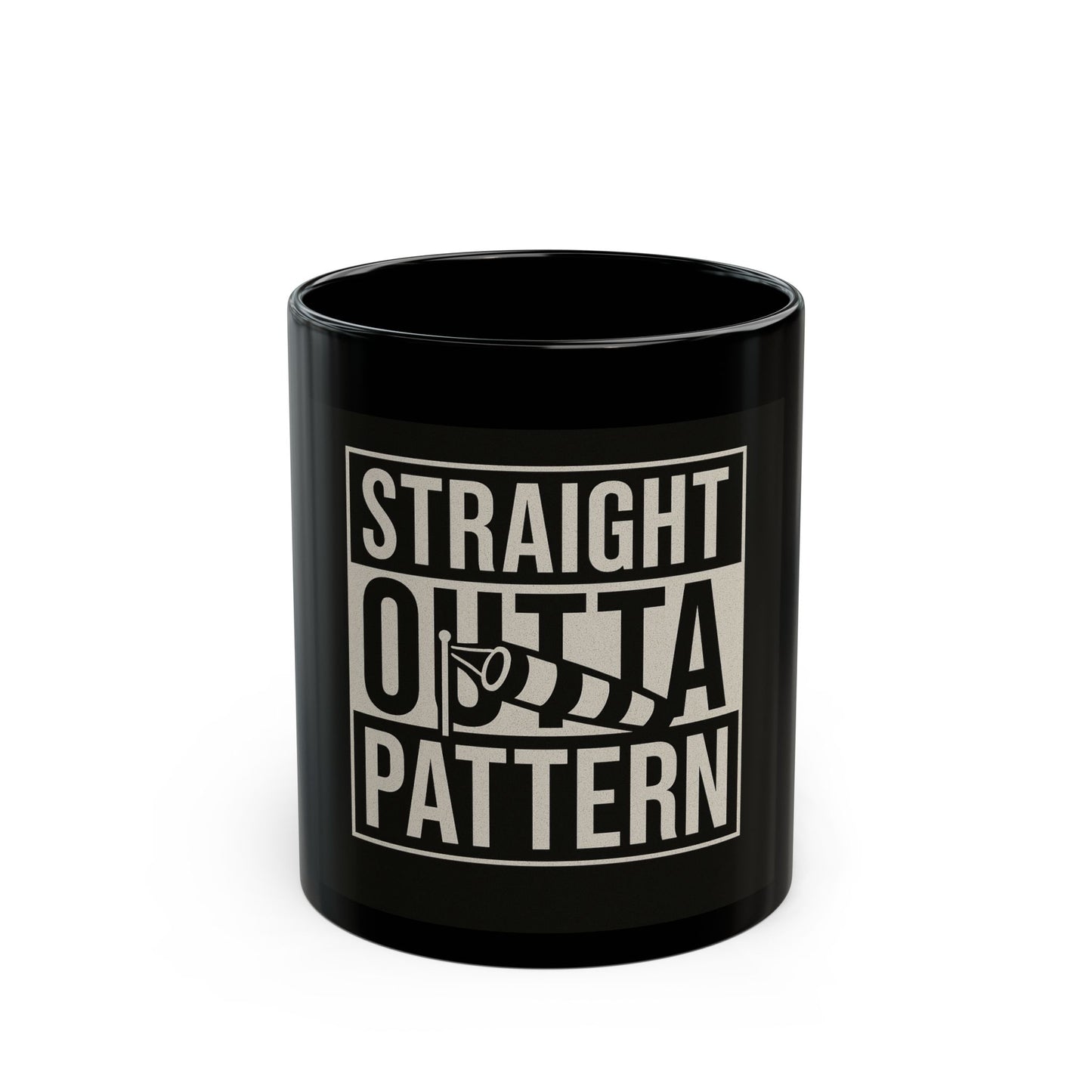 Straight Outta Pattern Black Coffee Mug