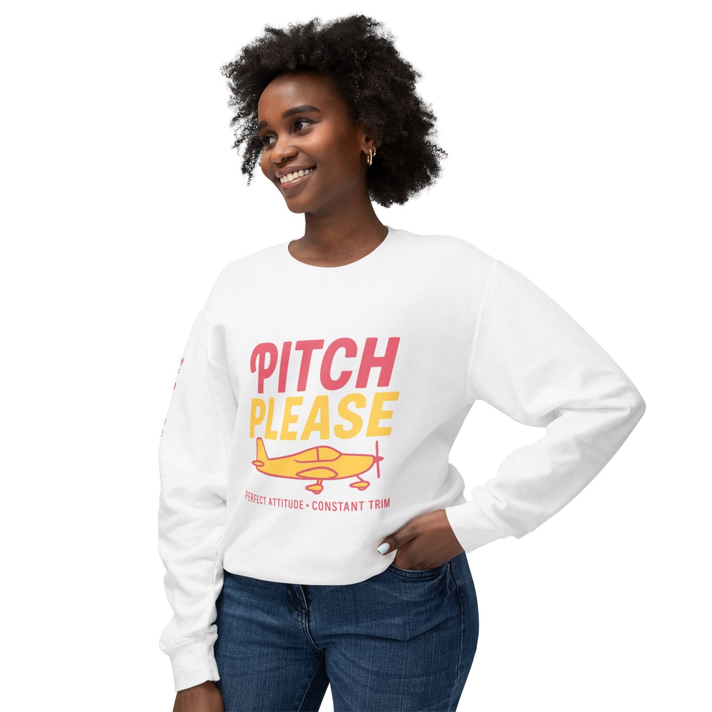 Pitch Please Crewneck – Perfect Attitude, Constant Trim